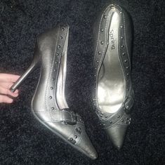 Sexy Silver Heels Brand New Never Worn Stud And Buckle Design Please Read I'd Help You Buy All Items You ! Make An Offer - Can't Say Yes If You Don't Askvery Reasonable! Bundle & Save! Auto 20% Off Your Total 3+ Items. Alwaysdiscounted Shipping/Free Depending Upon Bundle. Free Gifts Every Order. Same/Next Day Shipping! Punk Heels, Silver Dress Shoes, H&m Shoes, Silver Heels, Silver Dress, Say Yes, Shoes Women Heels, Free Gifts, Dress Shoes