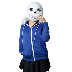 Description   Size Chart       Note: Pls check item size chart and delivery date before ordering.   
 
Includes:    ・Jacket, mask(A: soft PVC version B: hard latex version)    Materials:    ・80% Lycra + 10% Polyester + 10% Cotton   Undertale/ Sans/ Cosplay costume/ Sans Jacket Halloween Hoodies/ Halloween Costumes/ Comic-con/ Japanese Anime/ Party/ Men/     HOW TO ORDER THE CORRECT SIZE FROM COSFUN:  1) Our costumes are made in a variety of different materials with specialized stitching and pa Halloween Undertale, Sans Jacket, Sans Cosplay, Hoodies Blue, Halloween Hoodies, Blue Cosplay, Anime Party, Black Halloween Dress, Undertale Sans