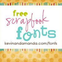 a sign that says free scrapbook fonts