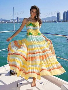 فستان زهري, Dress For Vacation, Floral Wedding Dress, Fringe Dress, Romantic Dress, Vintage Style Dresses, Arte Popular, Cocktail Party Dress