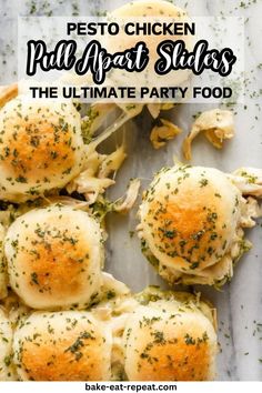 the ultimate party food is made with chicken, parmesan cheese and other ingredients