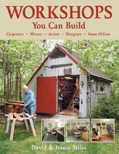 the book shows an image of a man working on a shed with pictures of it