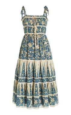 Indah Cotton-Blend Mini Dress By Ulla Johnson | Moda Operandi Summer Sun Dress Aesthetic, Dresses For Larger Women, Blue Summer Dress, Ulla Johnson Dress, A Daily Routine, Hippie Dresses, Navy Dresses, Looks Style, Ulla Johnson