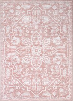 Rich, current colors pair with vintage-style patterns in the Dazzle Collection. These Bohemian inspired looks are woven with soft polypropylene yarn for lush, modern feel. Well Woven Dazzle 8 x 10 Blush Indoor Floral Vintage Area Rug in Pink | DZ-00-7 Blush Nursery, Nursery Planning, Affordable Area Rugs, Toddler Girl Room, Free Yarn, Vintage Medallion, Well Woven, Girl’s Room, Pink Nursery