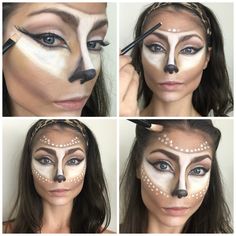 Deer Face Paint, Camo Party, Halloween Eye Makeup, Halloween Eyes, Painting Tattoo