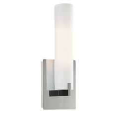 a wall light with a white cylinder on it