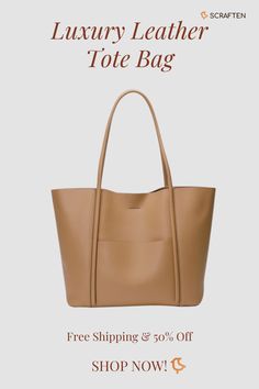 Elevate your style with our luxurious large tote bag. Crafted from premium leather, this exquisite tote bag combines fashion and functionality seamlessly. Whether it's a day at the office or a weekend getaway, our luxury tote offers ample space and timeless elegance. Experience the perfect blend of practicality and sophistication with this must-have accessory. Brown Bucket Bag With Long Handle, Daily Use Tote Shoulder Bag With Detachable Strap, Elegant Long Handle Travel Bags, Chic Daily Use Shoulder Bag With Detachable Strap, Large Capacity Shoulder Bag For On-the-go, Shopping Tote Shoulder Bag With Detachable Strap, Tote Shoulder Bag With Detachable Strap For Shopping, Shoulder Bag With Adjustable Strap And Long Handle, Elegant Long Handle Bags For Daily Use