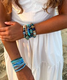 The Twine & Twine Stack is designed using globally sourced beads. They can be worn individually or stacked up. Fits wrist size approximately 7". Twine And Twig, Stack Bracelet, Stacking Bracelets, Arm Party, Short Necklace, Bracelet Stack, Maldives, Shop Necklaces, Bracelet Set