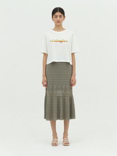 Composition : Linen 89% Nylon 11%Color : CHARCOAL_FREECountry of Origin : CHINA Knit Skirt, Midi Skirt, Composition, China, Skirt, Knitting, Crochet, The Originals, Clothes For Women