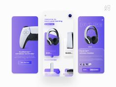 the packaging design for an electronic device with headphones