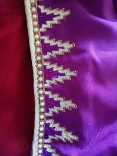 B Simple Maggam Work, Maggam Work Designs, Aari Blouse, Blouse Back Neck Designs, Blouse Embroidery