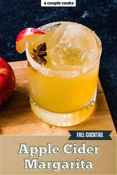 This Apple Cider Margarita combines tangy apple cider with tequila, orange liqueur and a cinnamon sugar rim for a perfectly balanced fall cocktail. Perfect for special occasions like Halloween or Thanksgiving. Cider Margarita Recipe, French Thanksgiving, Apple Cider Margarita, Cider Margarita, Fall Yummies, Mint Tea Recipe, Cinnamon Sugar Rim, Spiced Cocktail, Apple Cider Mimosa