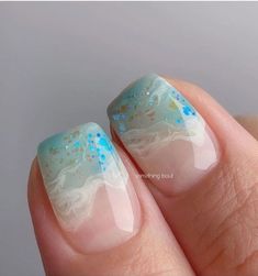 Ocean Nail Art, Best Nail Colors, Vacation Nails Beach, Nail Ink, Nail Instagram, Sea Nails, Fun Nail Colors, Soft Gel Nails, Best Nail Polish