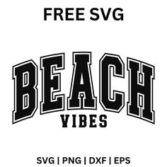 the beach vibes logo is shown in black and white