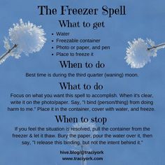 Freezer Spell, Witchcraft 101, Spelling Online, Banishing Spell, Revenge Spells, Spells For Beginners, Easy Spells