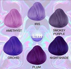 Purple Hair Dye, Purple Shades, Lavender Hair, Hair Color Purple, Purple Iris, Pastel Hair, Hair Dye Colors, New Hair Colors, Hair Color Dark