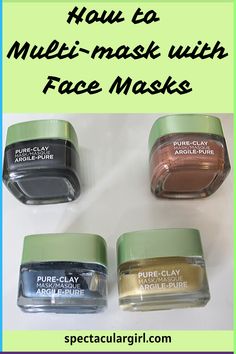 three jars of face masks with text overlay reading how to muje - mask with face masks