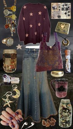 Boho Outfit, Earthy Outfits, Witch Outfit, Grunge Goth, Hippie Outfits, Really Cute Outfits, Up Girl