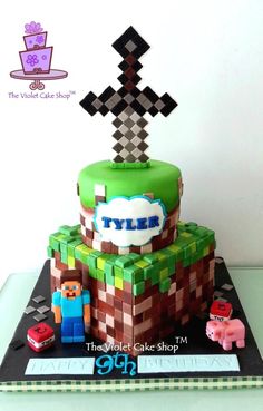 a cake that is made to look like a video game