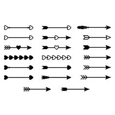 an arrow set is shown in black and white, with arrows pointing to different directions