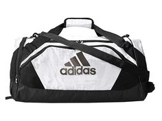 adidas Team Issue II Medium Duffel - Duffel Bags : White : Carry your workout gear like the professionals when you make the adidas Team Issue II Medium Duffel your go-to gym bag. Duffel bag is crafted in a durable poly ripstop with reinforced panels at zippers and stress points. Top-zip main compartment is bolstered to maintain a standing shape for easy access. Zip end pocket with separated inner lining for storage of shoes or dirty clothes. Zip pocket at the outer face for small-item storage. F Adidas Duffle Bag, Small Item Storage, Team Blue, Duffel Bags, Accessories Storage, Medium Bags, Workout Gear, Duffel Bag, White Bag