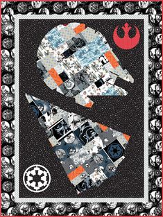 Star Wars Quilt Pattern A Galaxy Far Far away Star Wars Sewing, Star Wars Quilt, Star Wars Fabric, Space Quilt, Disney Quilt, Star Wars Crafts, Fusible Applique, Star Wars Decor, Applique Quilt Patterns