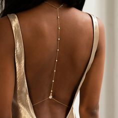 Pearl Back Necklace, Backdrop Necklace Set, Bridal Jewelry, Back Necklace, Backless Dress, Open Back Dress NB082 - Etsy Jóias Body Chains, قلادات متدلية, Backdrops Necklace, Body Chains, Back Necklace, Jewelry Lookbook, Open Back Dresses, Body Chain Jewelry, Dream Jewelry