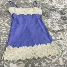 Very Sexy Summer Dress. Elegant Blue Camisole Dress, Blue Mini Dress With Spaghetti Straps And Lace Trim, Blue Camisole Dress With Lace Trim, Blue Mini Dress With Spaghetti Straps And Lining, Blue Mini Dress With Lace Trim For Night Out, Dresses Beautiful, Blue Silk, Free People Dresses, Free People Dress