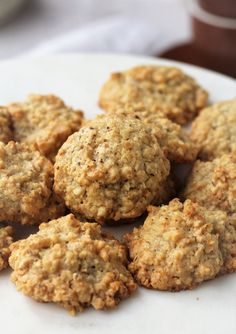 some cookies are on a white plate and ready to be eaten by someone or someone