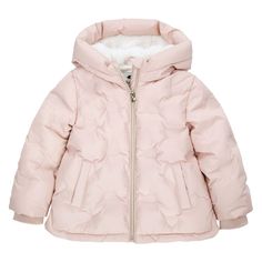 Keep your little one cozy and stylish with this adorable Rokka&Rolla Toddler Baby Girls' Heart Pattern Fleece Lined Coat Kids' Puffer Jacket. Featuring a heart-patterned shell and a warm fleece lining, this coat ensures comfort and cuteness in every detail. The rib cuffs and side slits add a touch of practicality, while the two pockets provide space for tiny treasures. Plus, a name label inside makes it perfect for daycare or playdates. This coat combines warmth, style, and functionality for you Cute Outerwear With Fleece Lining For Cold Weather, Playful Pink Winter Outerwear, Cute Outerwear For Cold Spring Weather, Cute Pink Warm Outerwear, Cute Warm Pink Outerwear, Girls Puffer Jacket, Girls Heart, Girls Fleece, Recycled Polyester Fabric