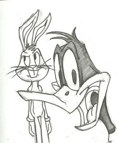 a drawing of bugs and bugs from the cartoon bugs