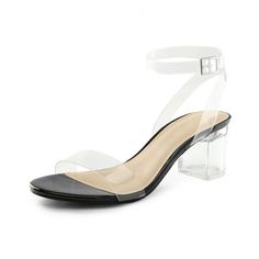 Dream Pairs Women's Open Toe Ankle Strap Low Block Chunky Heels Sandals Party Dress Pumps Shoes CARNIVAL-1 BLACK/CLEAR Size 8. With many different colors to choose from the low heel shoe comes with a 2.5-inch chunky heel as well as an adjustable buckled ankle strap. Gender: female.  Age Group: adult. Low Heel Shoes, Chunky Heels Sandals, Chunky Block Heels, Shoe Carnival, Pumps Shoes, Silver Heels, Pump Dress, Heels Sandals, Chunky Heel