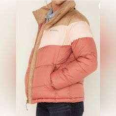 A Cozy Solution To Winter, This Water-Resistant Puffer Has Zippered Hand Pockets, A Super Soft Chin Guard, And Is Filled With Down-Like Thermarator Insulation That Traps Warmtheven When Wet. Fall Outdoor Color Block Outerwear, Pink Puffer Jacket For Fall Outdoor Use, Pink Puffer Jacket For Fall Outdoor Activities, Pink Puffer Jacket For Outdoor Fall Activities, Winter Color Block Outerwear For Outdoor Activities, Winter Color Block Brown Outerwear, Winter Brown Color-block Outerwear, Winter Brown Color Block Outerwear, Beige Outerwear For Hiking In Fall