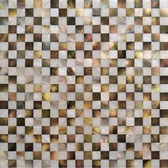 Mother Of Pearl Checker Board Mosaic Tile | Tile Club | Position1 Shell Mosaic Tile, Mosaic Tile Sheets, Shell Tiles, Pearl Tile, Marble Wall Tiles, Jewel Of The Seas, Shell Mosaic, Checker Board, Mosaic Wall Tiles