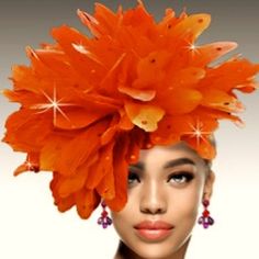 Dazzling Orange "Fascinating Fabulous Feathered Fascinator" Collection Is A Tribute To Equine Lovers Taking Any Ensemble To Extraordinary Heights. This Exquisite Feathered Fascinator Will Dazzle Whether You're Attending A Glamorous Garden Or Tea Party, An Equestrian Event, The Kentucky Derby, A Sophisticated Soire And More. It's Definitely A Showstopper And A Perfect Statement Piece That Will Make You Stand Out From The Crowd. Each Fascinator In Our Collection Is A Masterpiece Of Design, Featuri Elegant Party Fascinator With Feather Trim, Elegant Party Costume Hats And Headpieces With Feather Trim, Elegant Carnival Headpieces With Feathers, Fitted Headpieces For Carnival And Formal Occasions, Summer Party Fascinator With Feather Trim, Summer Party Feather Trim Fascinator, Formal Carnival Headpiece, Elegant Evening Headpieces For Mardi Gras, Elegant Headpieces For Mardi Gras Evening