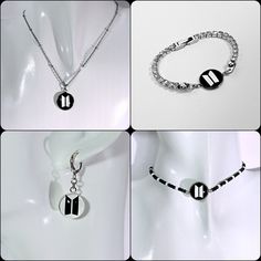 Show your love for BTS with our sparkling Army logo jewelry! Our pieces are crafted with Stainless Steel, and Genuine Sterling silver, so they'll last for years and years. With necklace, bracelet, and earring options, you can make sure you're always looking Bangtan-style fabulous! Material: Stainless Steel, 925 Sterling Silver, Cubic Zirconia,  Plastic Glass Charm BTS Logo Sizes and Style- Please select your size and style on the drop down menu. Our product is made of high-quality materials for Bts Seed Bead Jewelry, Personalized Kpop Jewelry For Gifts, Personalized Kpop Style Jewelry For Gifts, Personalized Kpop Style Jewelry Gift, Personalized White Kpop Jewelry, White Personalized Kpop Jewelry, Personalized White Kpop Style Jewelry, White Personalized Kpop Style Jewelry, Black Kpop Jewelry For Gift