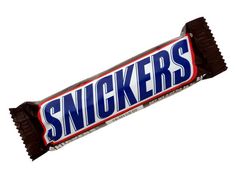 a snickkers bar is shown against a white background