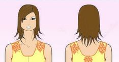 a woman's hair is shown in three different ways