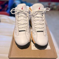 Slightly Worn. Worn Twice. Shoe Was Delivered By Hibbett Sports No Shoe Box Included. Hibbett Sports, Shoes Jordan, Jordan 13 Retro, Jordan 13, Kids Jordans, Jordan 3, Grade School, Jordan Shoes, Shoe Box