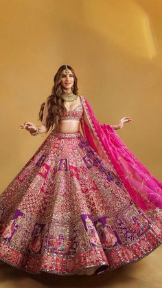 Here you go for some beautiful outfit ideas as bride . Tara Sutaria, Lehenga Design