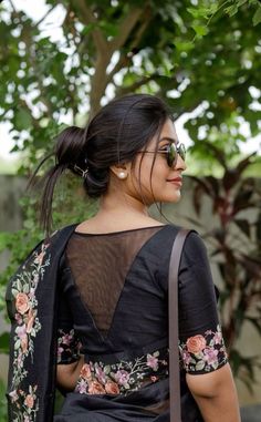 Blouse Designs High Neck, Cotton Blouse Design