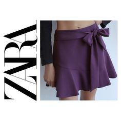 Brand: Zara Condition: New With Tags Size: Xs Original Price: $25 Color: Purple Feel Free To Make Me An Offer! Chic Purple Zara Skirt, Elegant Purple Zara Bottoms, Casual Purple Mini Skirt For Party, Chic Purple Summer Skirt, Casual Purple Skirt For Night Out, Trendy Zara Mini Skirt For Day Out, Chic Purple Skort For Spring, Chic Purple Mini Skirt, Chic Purple Mini Skirt For Night Out