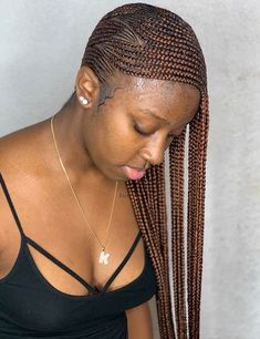 Lemondae Braids, Small Lemonade Braids, Red Box Braids, Side Ponytails, Cornrow Ponytail, Lemonade Braids Hairstyles, Ghana Weaving, New Natural Hairstyles, Lemonade Braids