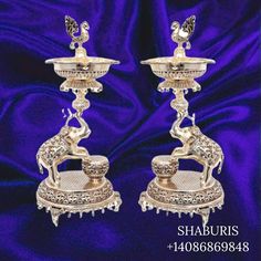 Vanki Designs Jewellery, Pooja Samagri, Laxmi Pooja, Silver Market, Silver Payal, Silver Articles, Diya Lamp, Antique Gold Earrings, Pooja Items