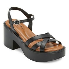 These Elrow heeled sandals from Arizona Jean Co's women's collection will be your new go-to to elevate everyday looks. Crafted from smooth faux leather, this strappy open-toe shoe has an ankle strap closure and a 2-inch block heel. Wear them with slim-leg jeans or pants and a blouse. Closure Type: BucklePlatform Shoe Height: 2 InchesUpper/Outer Base Material: 100% PolyuretheneShoe Lining Material: PolyurethaneSole Material Content: 100% Thermoplastic-RubberToe Type: Open Toe, Round ToeShoe Strap Boot Shoe Rack, Going Out Shoes, Toe Tattoos, Stunning Shoes, Shoe Inspiration, Open Toe Shoes, Black Sandals Heels, Open Toe Sandals, Brown Sandals