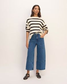 The Way-High® Gardener Cropped Jean Diamond Stone – Everlane Wide-leg Cargo Jeans For Workwear, Utility Wide-leg Workwear Jeans, Fall Utility Wide Leg Jeans, Fall Wide Leg Utility Jeans, Fall Utility Wide-leg Jeans, Relaxed Fit Cropped Jeans With Patch Pockets For Work, Wide Leg Cropped Jeans With Patch Pockets For Work, Oversized Utility Jeans For Fall, Wide Leg Cropped Jeans With Patch Pockets For Fall