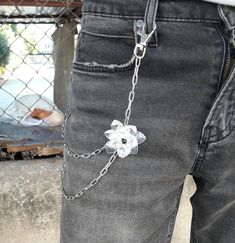 Metal Punk Rock Layered Chain Keychains For Men Women Waist Key Chain Wallet Jeans Hip-hop Pants Belt Chains Jewelry Rhinestone Flower Pants Chain ! Material: Steel  Size: first chain : 30 CM          last chain : 40 CM         with flower : 50 CM Due to the light and screen difference, the item's color may be slightly different from the pictures. Please understand. Make sure you don't mind before you bid. Please allow 10-20mm differences due to manual measurement Estimated time of delivery will Belt Chains, Keychains For Men, Key Chain Wallet, Pants Chain, Pant Chains, Hip Hop Pants, Flower Pants, Mens Keychains, Layered Chain