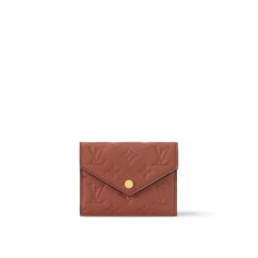 LOUIS VUITTON® - Victorine Wallet - Cognac Elegant Brown Card Holder With Coin Pocket, Elegant Brown Card Holder For Formal Occasions, Elegant Brown Formal Card Holder, Elegant Cognac Wallet With Card Slots, Elegant Cognac Wallets With Card Slots, Formal Cognac Wallet With Card Slots, Elegant Brown Wallet With Original Box, Elegant Brown Wallet With Coin Pocket, Luxury Cognac Wallet With Interior Card Slots