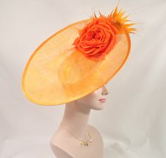 Sinamay Saucer With Upturned Brim Hat Base Hat for DIY Hat | Etsy Orange Curved Brim Mini Hats For Kentucky Derby, Orange Mini Hat With Curved Brim For Kentucky Derby, Orange Curved Brim Hat For Races, Orange Curved Brim Hat For Kentucky Derby, Diy Kentucky Derby Hat, Saucer Hat, Millinery Supplies, Hat Base, Different Hats