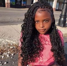 55 Trending Braids For Kids : Best Braid Styles For Girls | Fabbon Bohemian Goddess Box Braids, Crochet Hair Curly, Boho Box Braids, Box Braids Crochet, Kids Box Braids, Goddess Box Braids, Black Kids Braids Hairstyles, Lil Girl Hairstyles, Braids Hairstyles Pictures